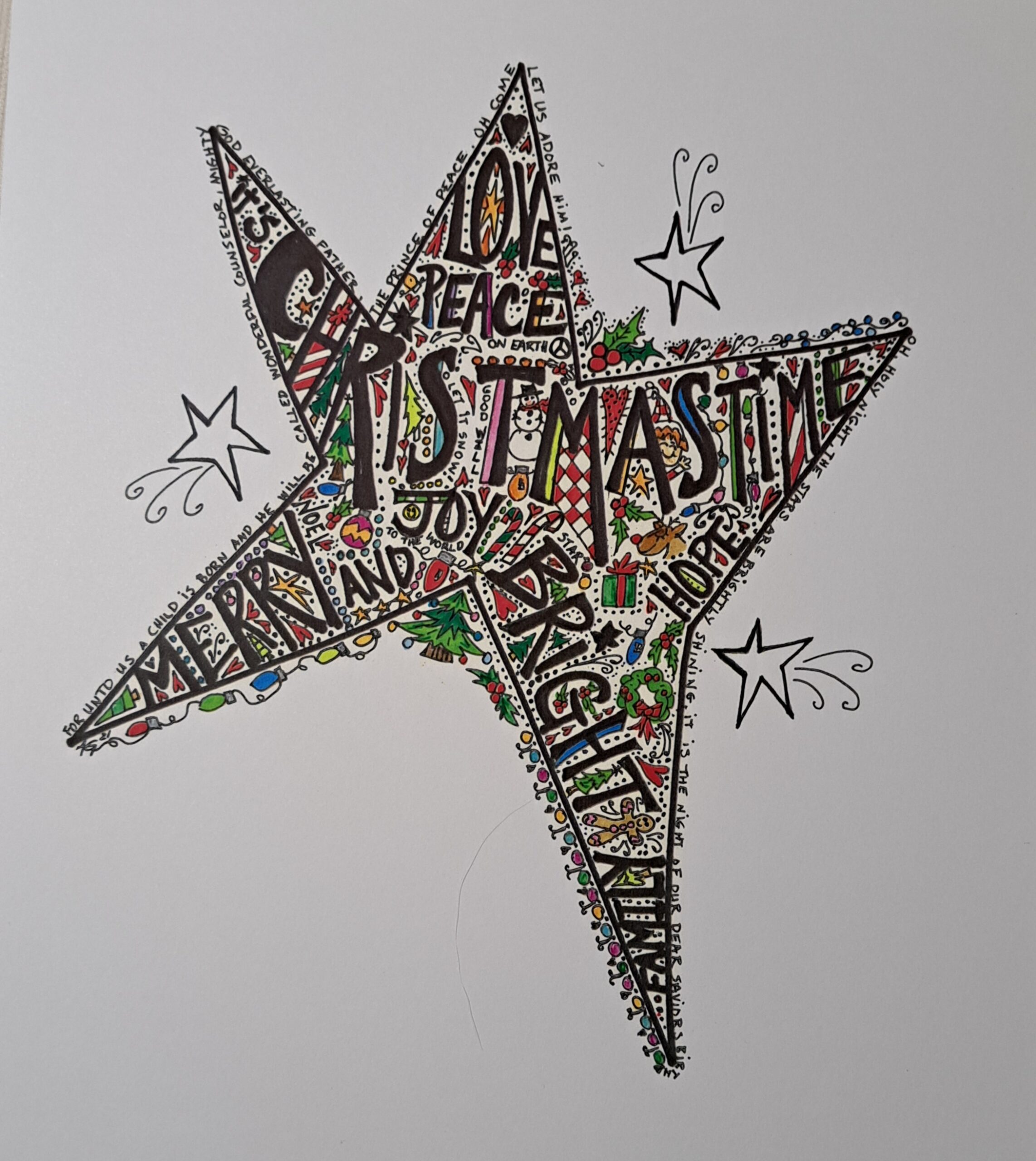 Christmastime Star Personalized Print